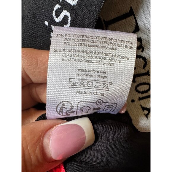 Cxl By Christian Lacroix Black Pink‎ Trim Sports Bra Active Wear Kids Teen 14/16 - Picture 4 of 4